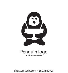 Logo concept for Penguin restaurants. authoritative and fun simple