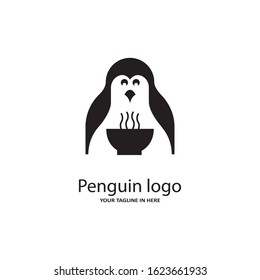 Logo concept for Penguin restaurants. authoritative and fun simple