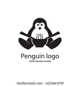 Logo concept for Penguin restaurants. authoritative and fun simple