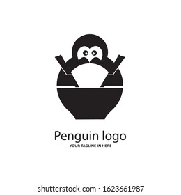 Logo concept for Penguin restaurants. authoritative and fun simple