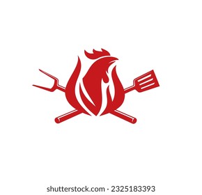 logo concept for roast chicken restaurant