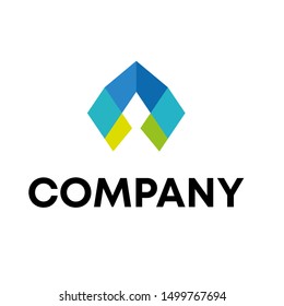 logo concept sign initials A vector template icon