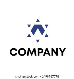 logo concept sign initials A vector template icon