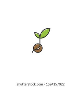 
logo with the concept of a sprout plant