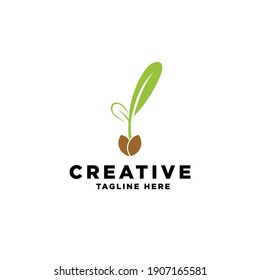 Logo With The Concept Of A Sprout Plant