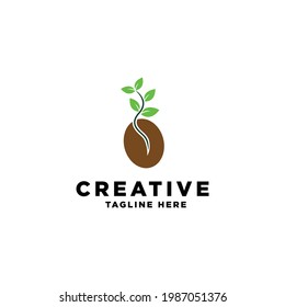 logo with the concept of a sprout plant