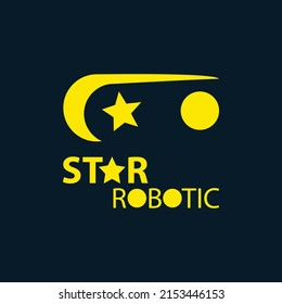 Logo concept star robotic for technology