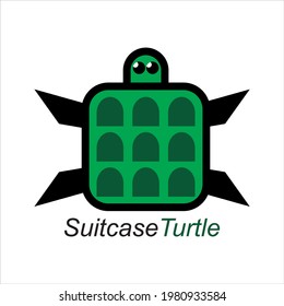 Logo with the concept of a turtle suitcase