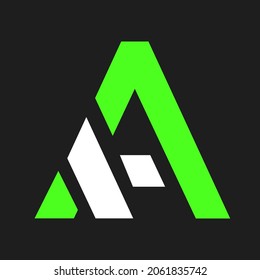 Logo concept from two letters in triangle form