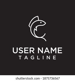 logo concept, unique abstract fish, simple, creative