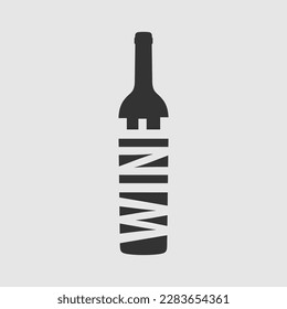 Logo Concept for Wine Shop. Vector illustration