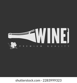 Logo Concept for Wine Shop. Vector illustration