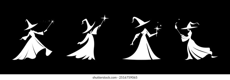 a logo concept witch woman