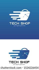 Logo concept for your business, technology store, gadget store, or electronics store.