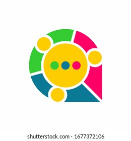 Logo for conferences. The symbol of the post, the message and the letters "o" and "a".  Isolate. Vector.