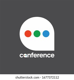 Logo for conferences. The symbol of the post, the message and the letters "o" and "a".  Isolate. Vector.