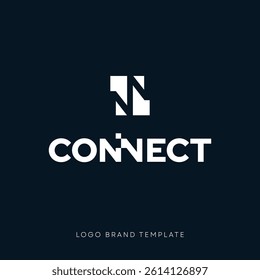 Logo Connect brand concept vector template for company identity
