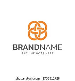 logo of connecting line, vector design, fully editable