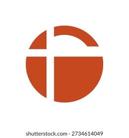 the logo consists of the g cross Red. Abstract, outline and elegant.