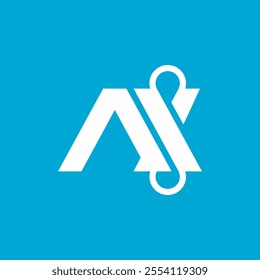 the logo consists of the letter AS. Abstract, outline and elegant.