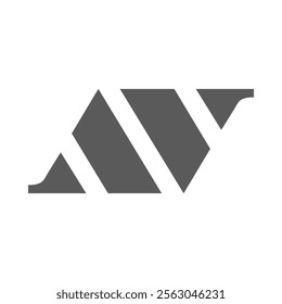 the logo consists of the letter AV or N. Abstract, outline and elegant.