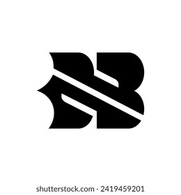 the logo consists of the letter B and B combined. Abstract, Outline and elegant.