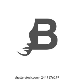 the logo consists of the letter B and face. Abstract motive, Fill and elegant.