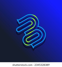 the logo consists of the letter B and number 10 combined. Outline and elegant.
