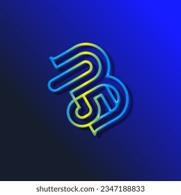 el logotipo consta de la letra B y del número 15 combinados. Contorno y elegante.