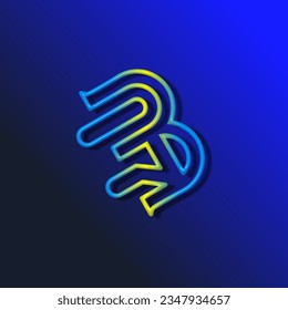 the logo consists of the letter B and number 17 combined. Outline and elegant.