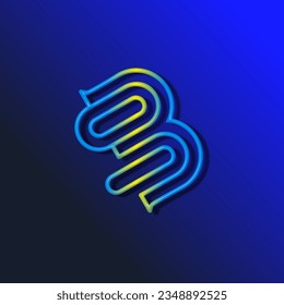 the logo consists of the letter B and number 10 combined. Outline and elegant.