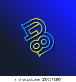 the logo consists of the letter B and number 48 combined. Outline and elegant.