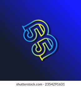the logo consists of the letter B and number 55 combined. Outline and elegant.