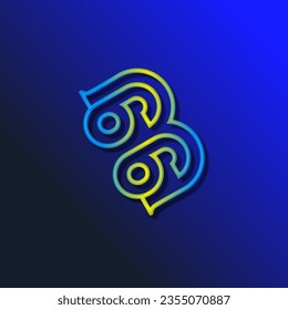 the logo consists of the letter B and number 66 combined. Outline and elegant.