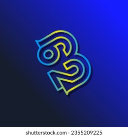 el logotipo consta de la letra B y del número 62 combinados. Contorno y elegante.