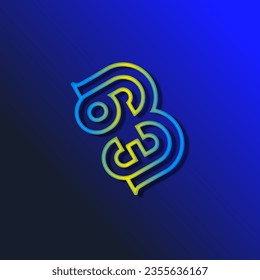 the logo consists of the letter B and number 63 combined. Outline and elegant.