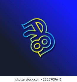 el logotipo consta de la letra B y del número 78 combinados. Contorno y elegante.