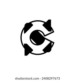 the logo consists of the letter C and S combined. Abstract, Outline and elegant.