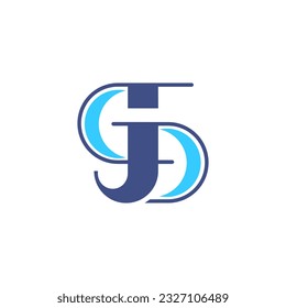 das Logo besteht aus dem Buchstaben G und J kombiniert. Gujarat, Outline und elegant.