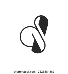 el logotipo consta de la letra G y S combinadas. Contorno y elegante.