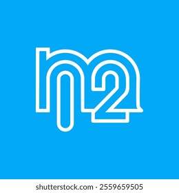 the logo consists of the letter m and number 12 combined. Outline and elegant.