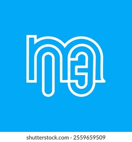 the logo consists of the letter m and number 13 combined. Outline and elegant.