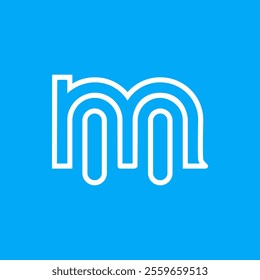 the logo consists of the letter m and number 11 combined. Outline and elegant.