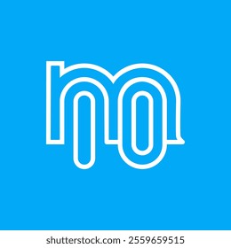 the logo consists of the letter m and number 10 combined. Outline and elegant.