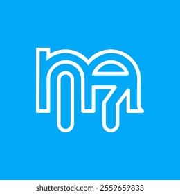 the logo consists of the letter m and number 17 combined. Outline and elegant.