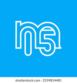 the logo consists of the letter m and number 15 combined. Outline and elegant.