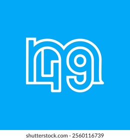 the logo consists of the letter m and number 49 combined. Outline and elegant.