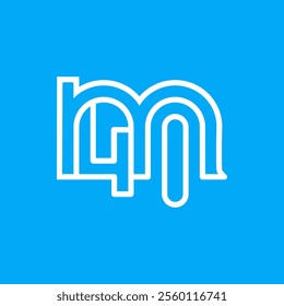 the logo consists of the letter m and number 41 combined. Outline and elegant.