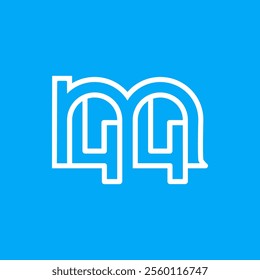 the logo consists of the letter m and number 44 combined. Outline and elegant.