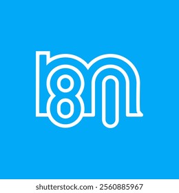 the logo consists of the letter m and number 81 combined. Outline and elegant.